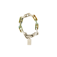 LOUIS VUITTON Metal Cuban Chain Men's Green/Silver