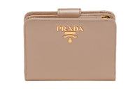 PRADA Saffiano Leather Wallet Small Size Women's Nude Pink