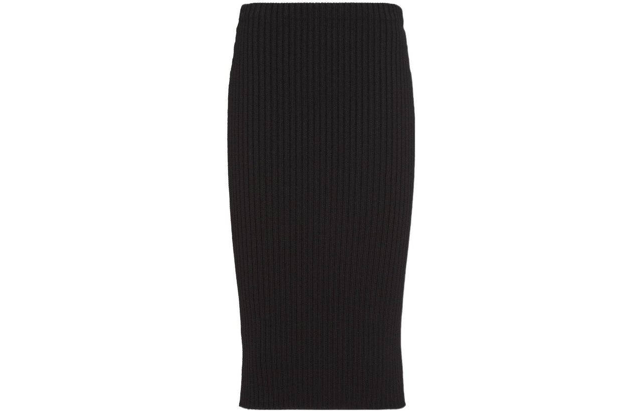 PRADA Knit Long Skirts Women's Black