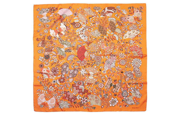 HERMES Silk Scarves Women's Orange