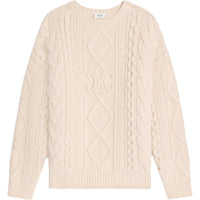 CELINE Logo Detailed Crewneck Knit Sweater
