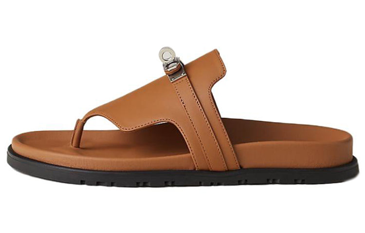 HERMES Empire Stylish Sandals Women's Brown
