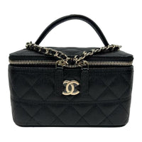 CHANEL Grain Calfskin Shoulder Bag, Crossbody Bag, Handbag Women's Black