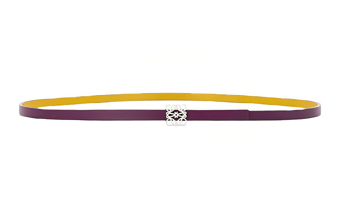 LOEWE Anagram Leather Belts Women's Purple