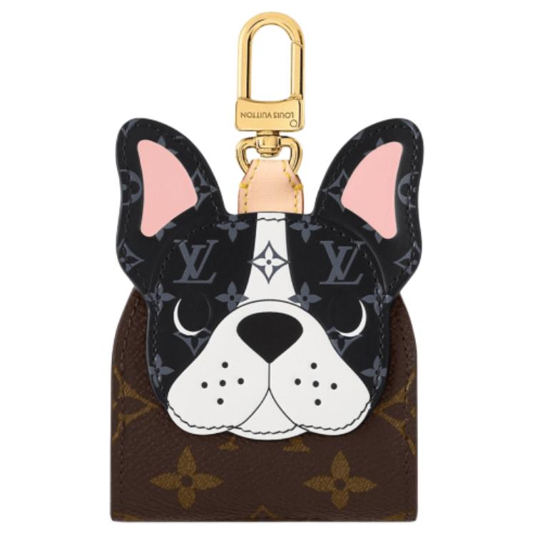 LOUIS VUITTON Leather Bag Accessories Women's Black & Brown