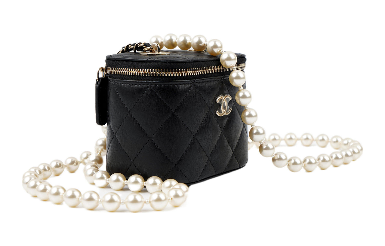 CHANEL Sheepskin Box Bag Shoulder Bag Crossbody Bag Regular Women's Black