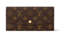 LOUIS VUITTON Emilie Coated Canvas With Leather Wallet Women's Ballet Pink