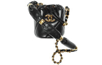 CHANEL Polished Lambskin Bucket Bag Handbag Shoulder Bag Crossbody Bag Women's Black