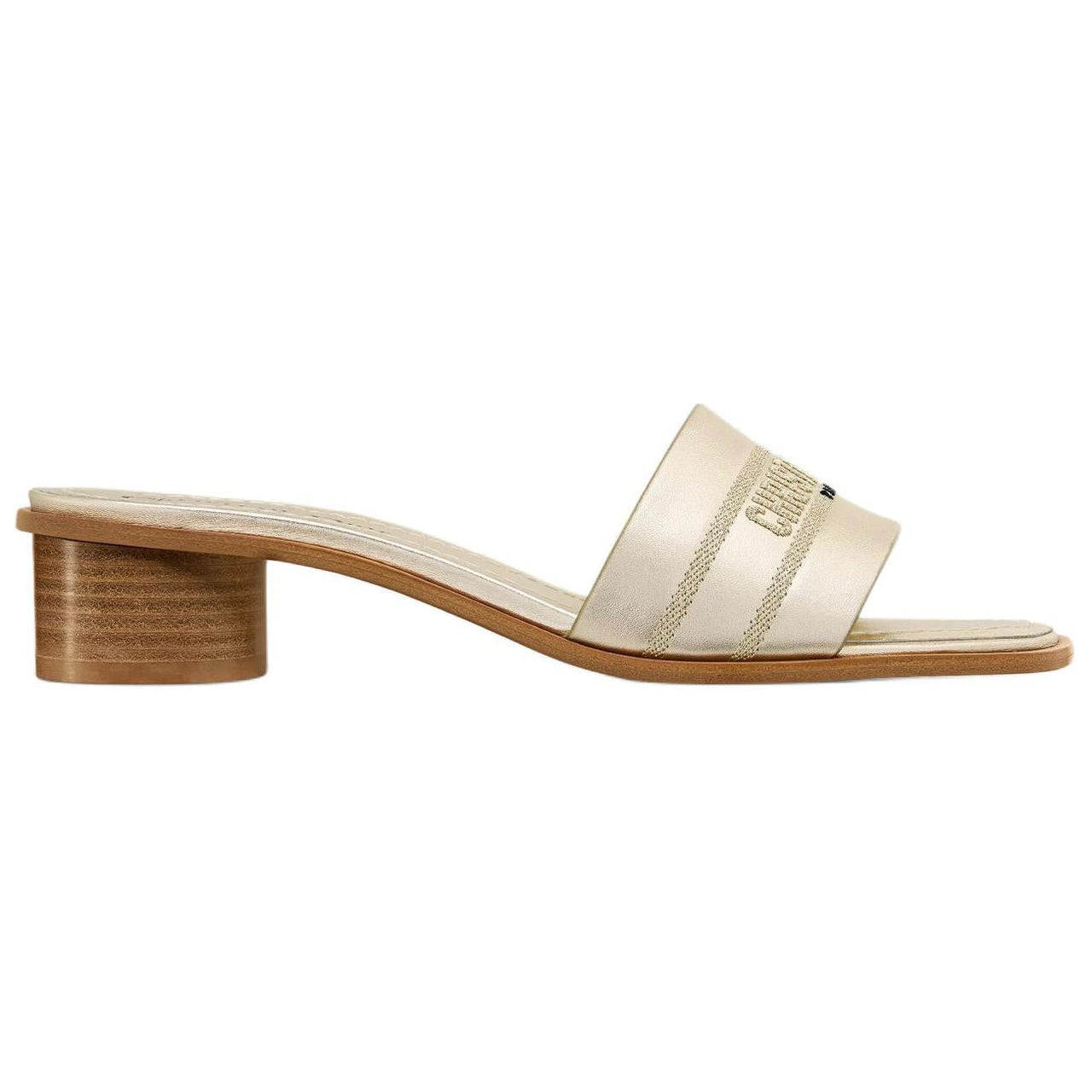 DIOR Dway Slide Slippers 3.5cm Women's White Gold
