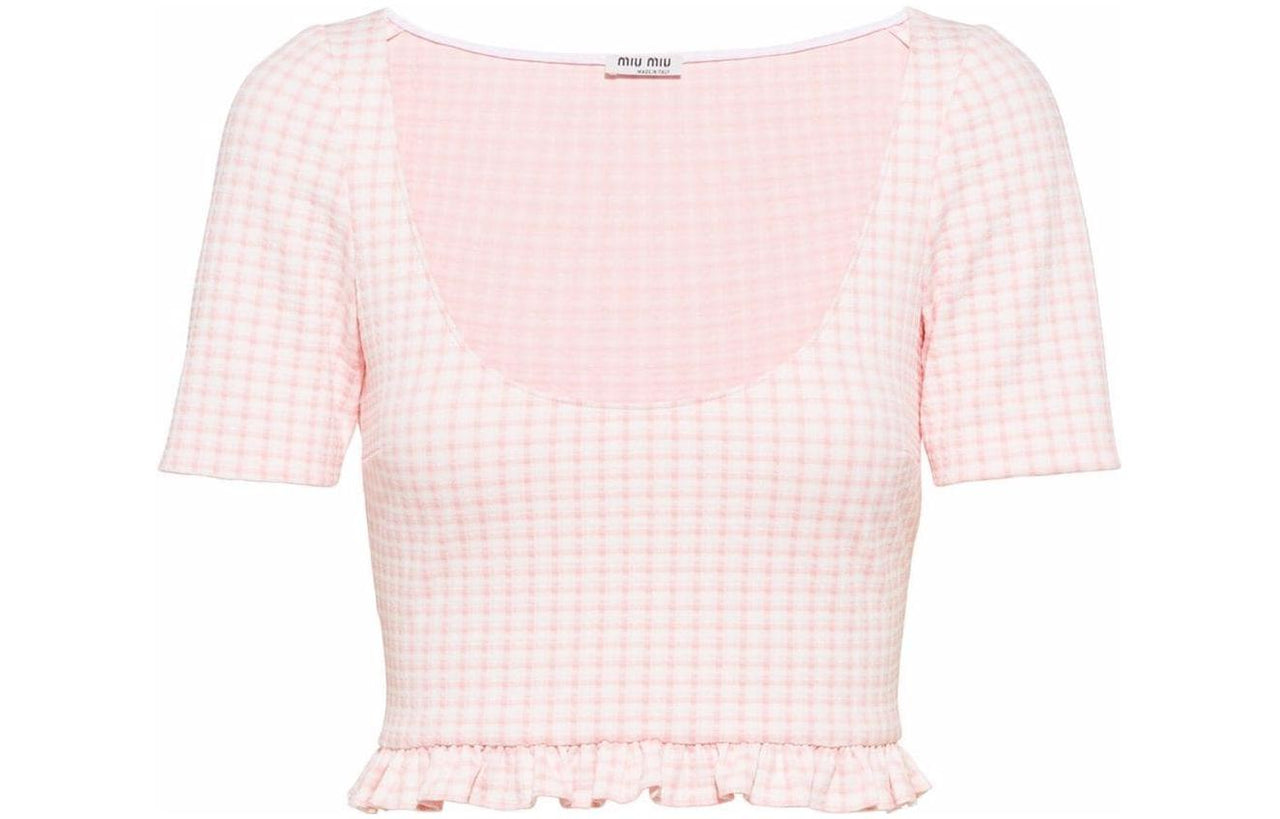 MIU MIU SS22 Crop Top Women's Pink