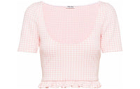 MIU MIU SS22 Crop Top Women's Pink