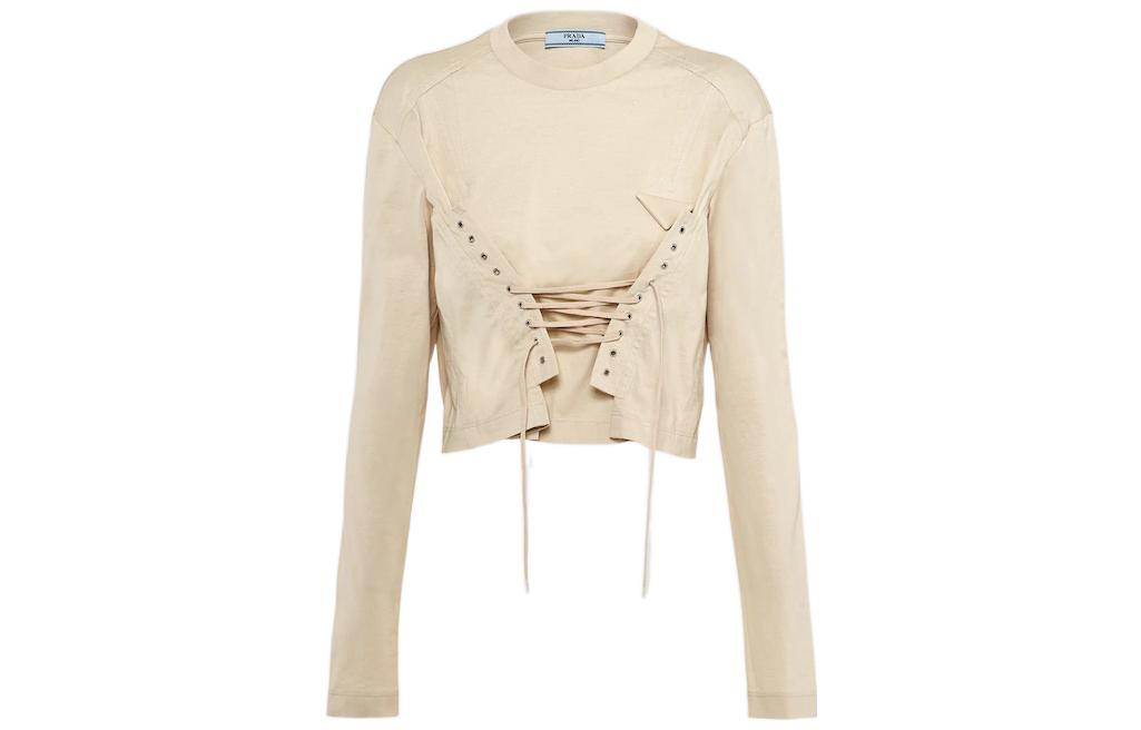 PRADA Crop Tops Women's Beige