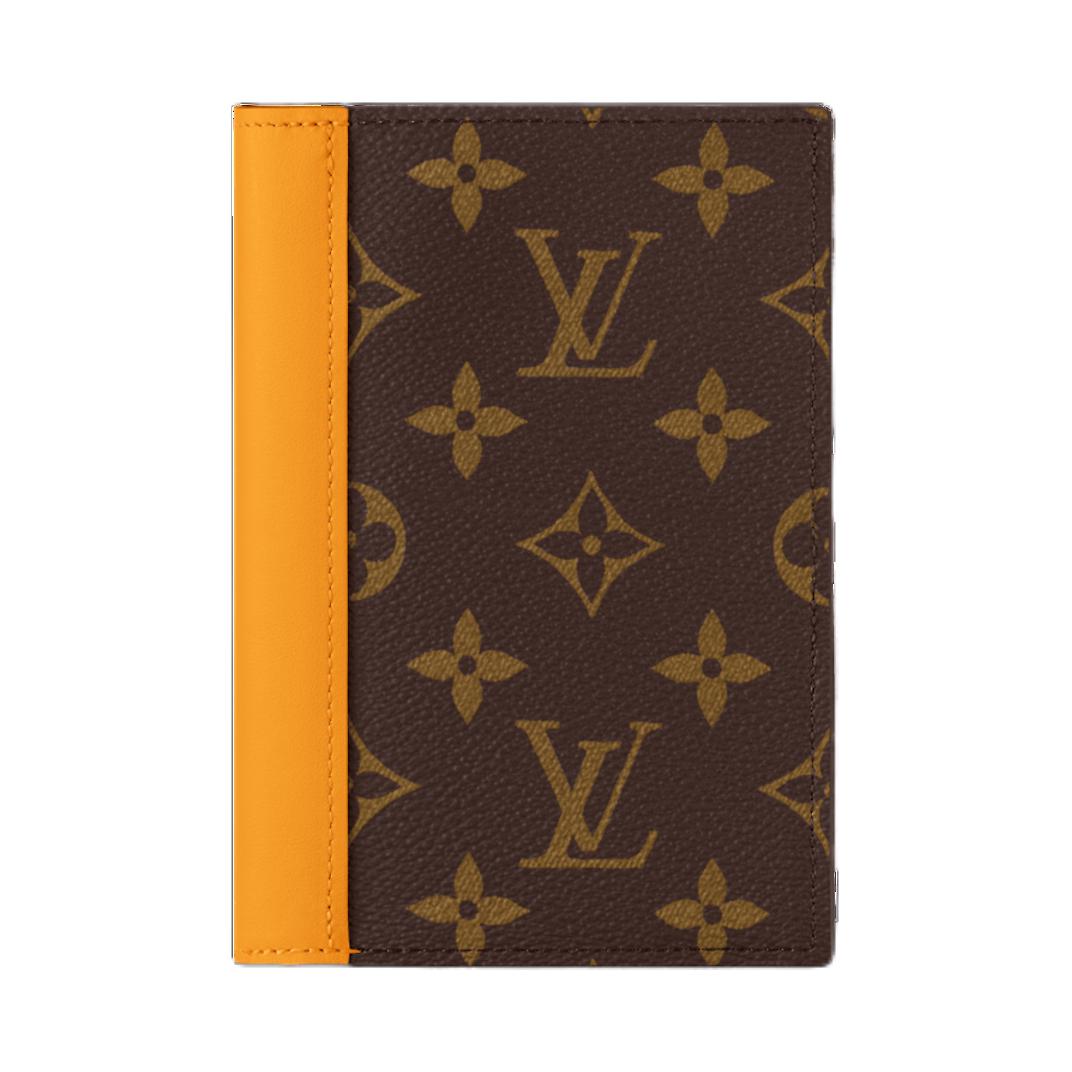 LOUIS VUITTON Colormania Coated Canvas Passport Holder Men's Yellow And Brown