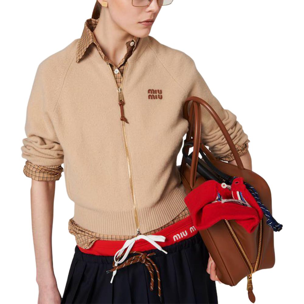 MIU MIU FW24 Knitwear Women's Khaki