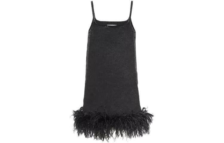 MIU MIU SS23 Slip Dresses Women's Black