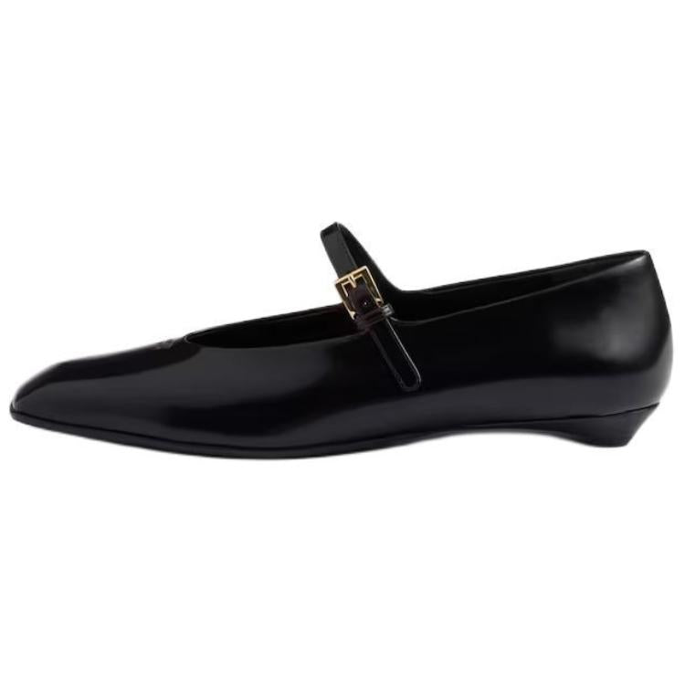 PRADA Flat Mary Jane Shoes Women's Black