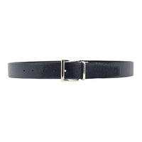 PRADA Calfskin Leather Belts Unisex Black Width 3.3CM