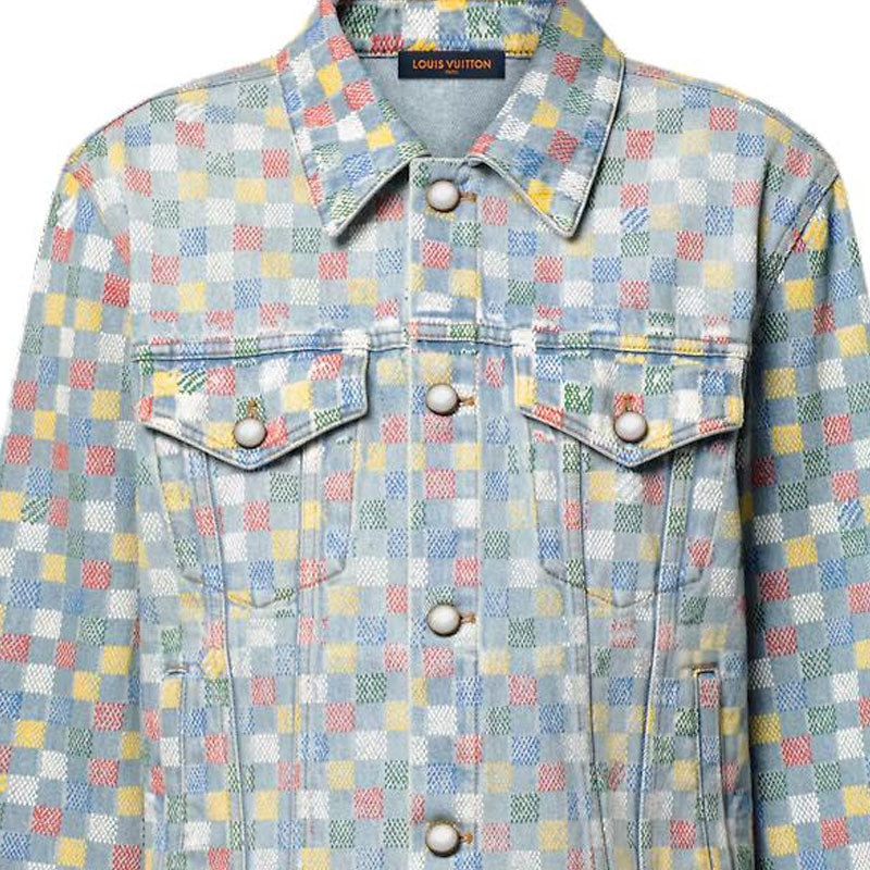 LOUIS VUITTON Damier Denim Trucker Jacket