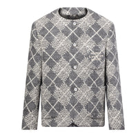 LOUIS VUITTON Chic Collarless Wool Jacket