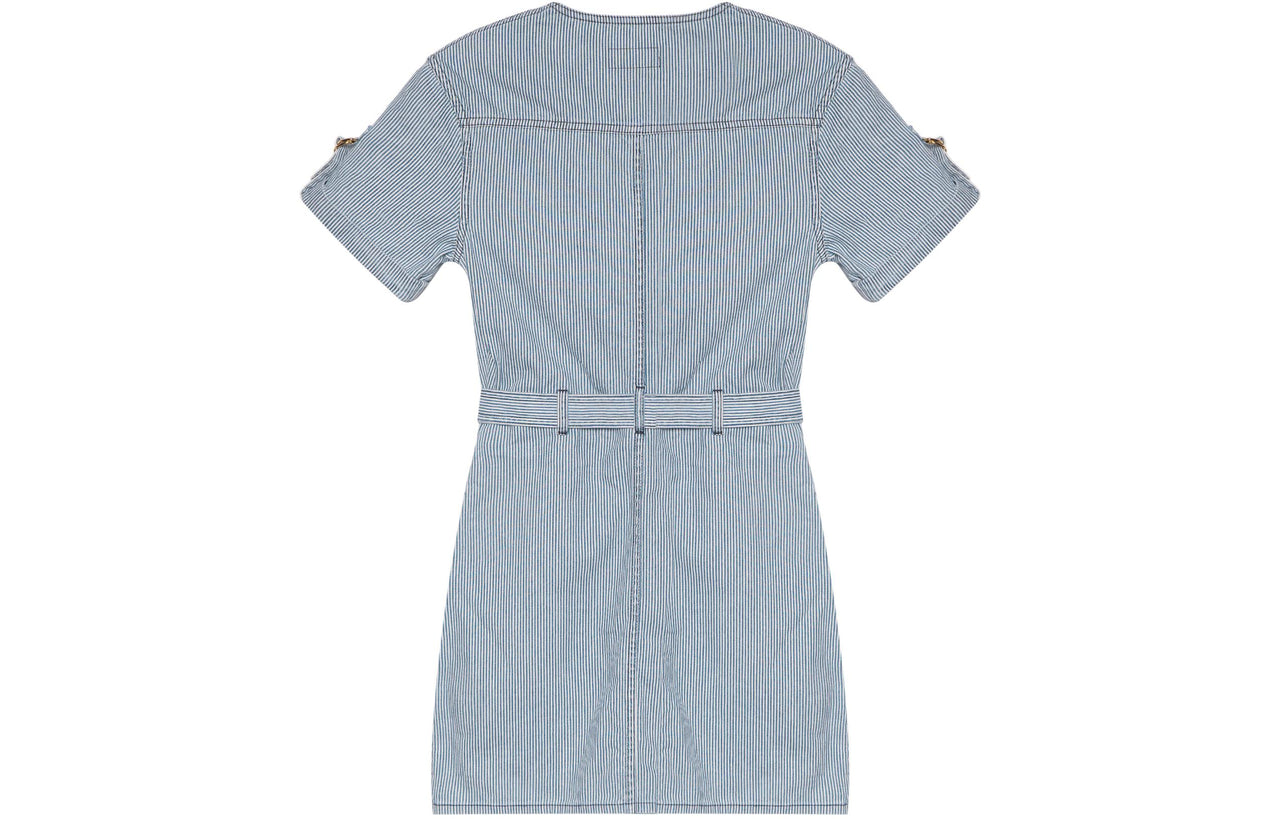 CELINE Wideneck Buttoned Denim Dress