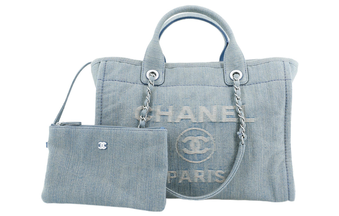 CHANEL Medium Denim 23S Shopping Bag Light Blue AS3351