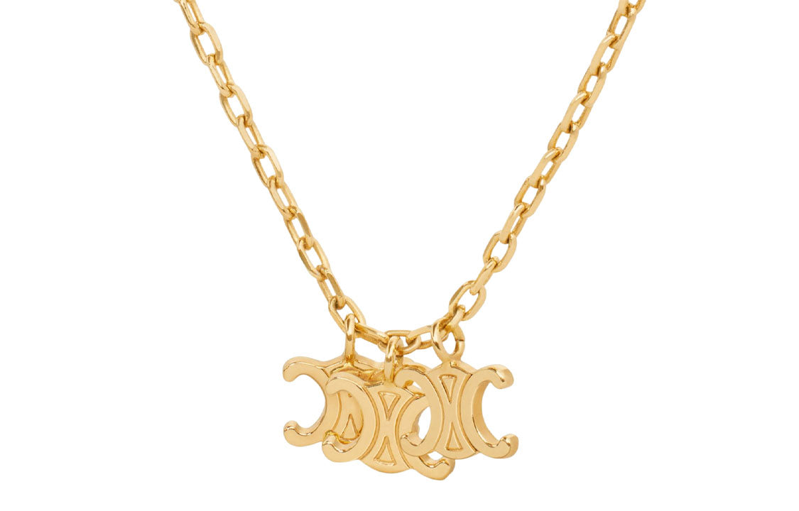 CELINE Brass Necklaces Women's Gold