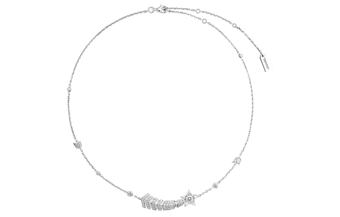 CHANEL Necklaces Women's Silvery White