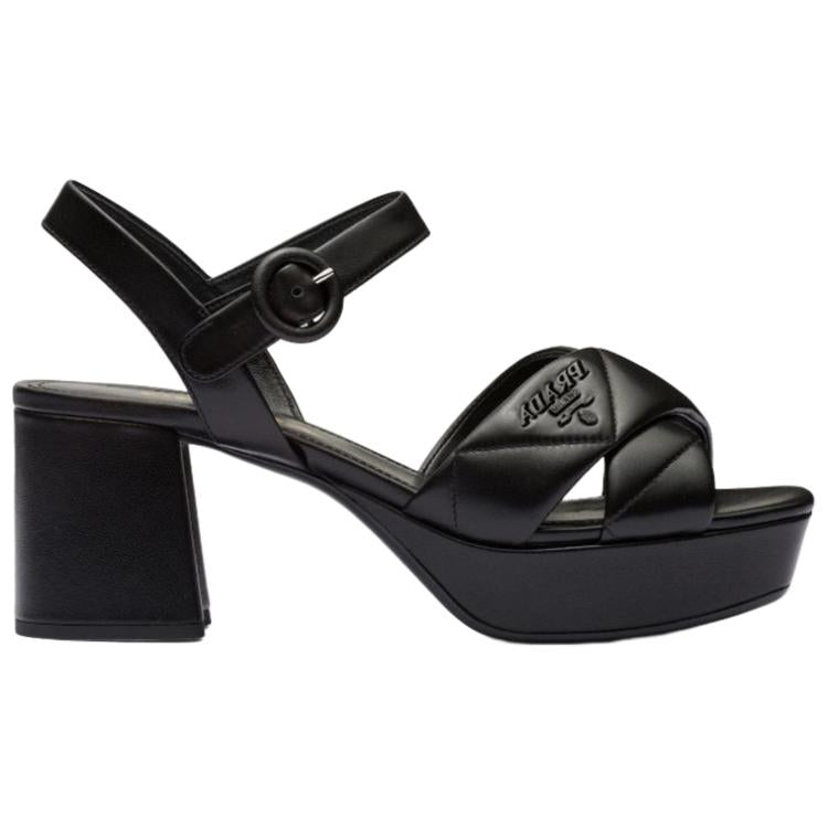 PRADA One-Strap Sandals 6.5cm Women's Black