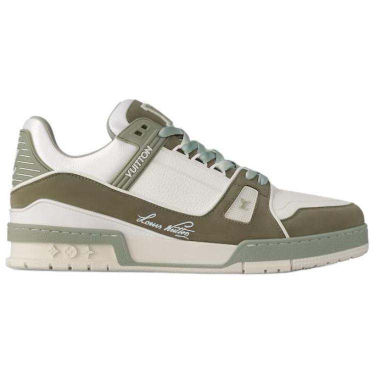 LOUIS VUITTON Trainer Low-Top Skateboard Shoes Unisex Dark Green