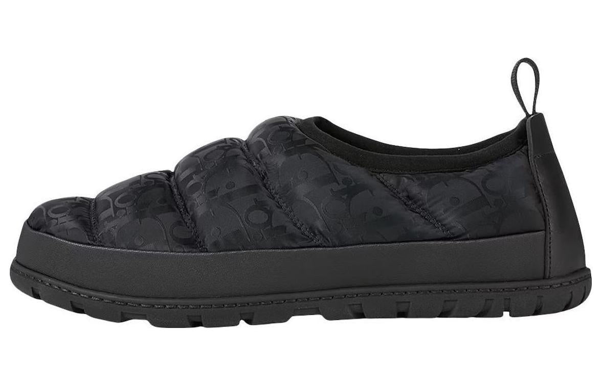 DIOR Snow Slipper Black Oblique Technical Fabric