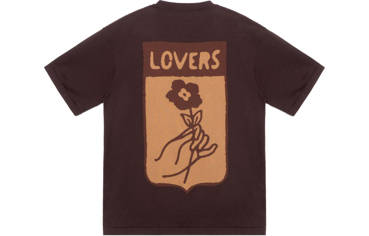 LOUIS VUITTON Short Sleeved Cotton Intarsia Crewneck