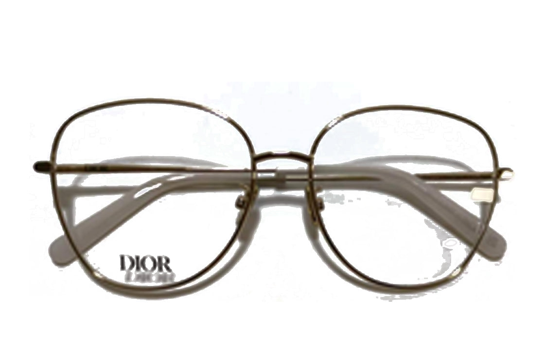 DIOR Alloy Irregular Shape Eyeglass Frames Unisex Gold