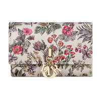 DIOR Calfskin Wallet Women's Latte