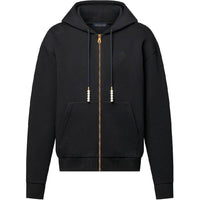 LOUIS VUITTON Embroidered Zipped Jersey Hoodie