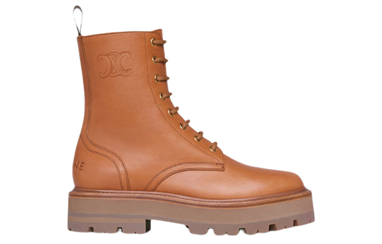 CELINE Bulky Ankle Boots Women's Brown