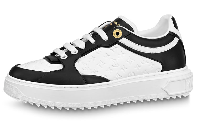 LOUIS VUITTON Time Out Sneakers 'White Mini Monogram Black' Women's