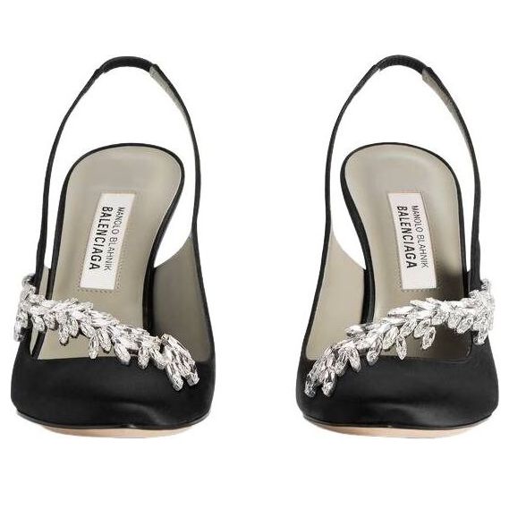 (WMNS) Balenciaga Manolo Blahnik Slingback 'Black' A0024NW1WM81089