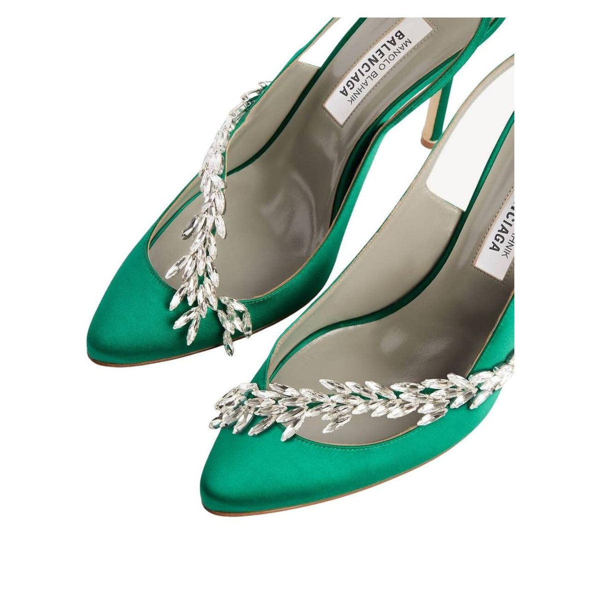 (WMNS) Balenciaga Manolo Blahnik Slingback 'Grass' A0024NW1WM83876