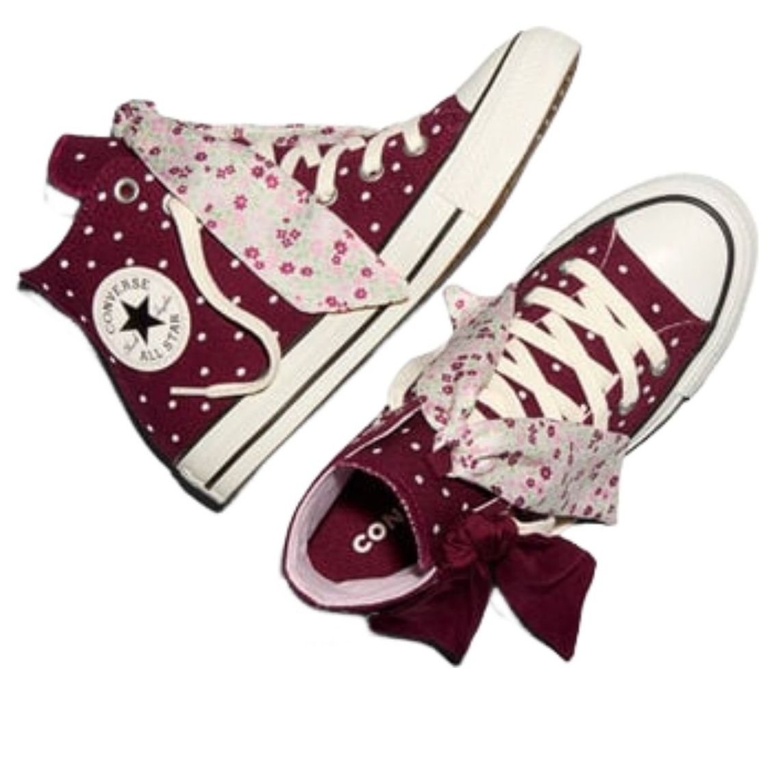 (WMNS) Converse Chuck Taylor All Star Scarf Bow 'Deep Bordeaux Egret' A19910C