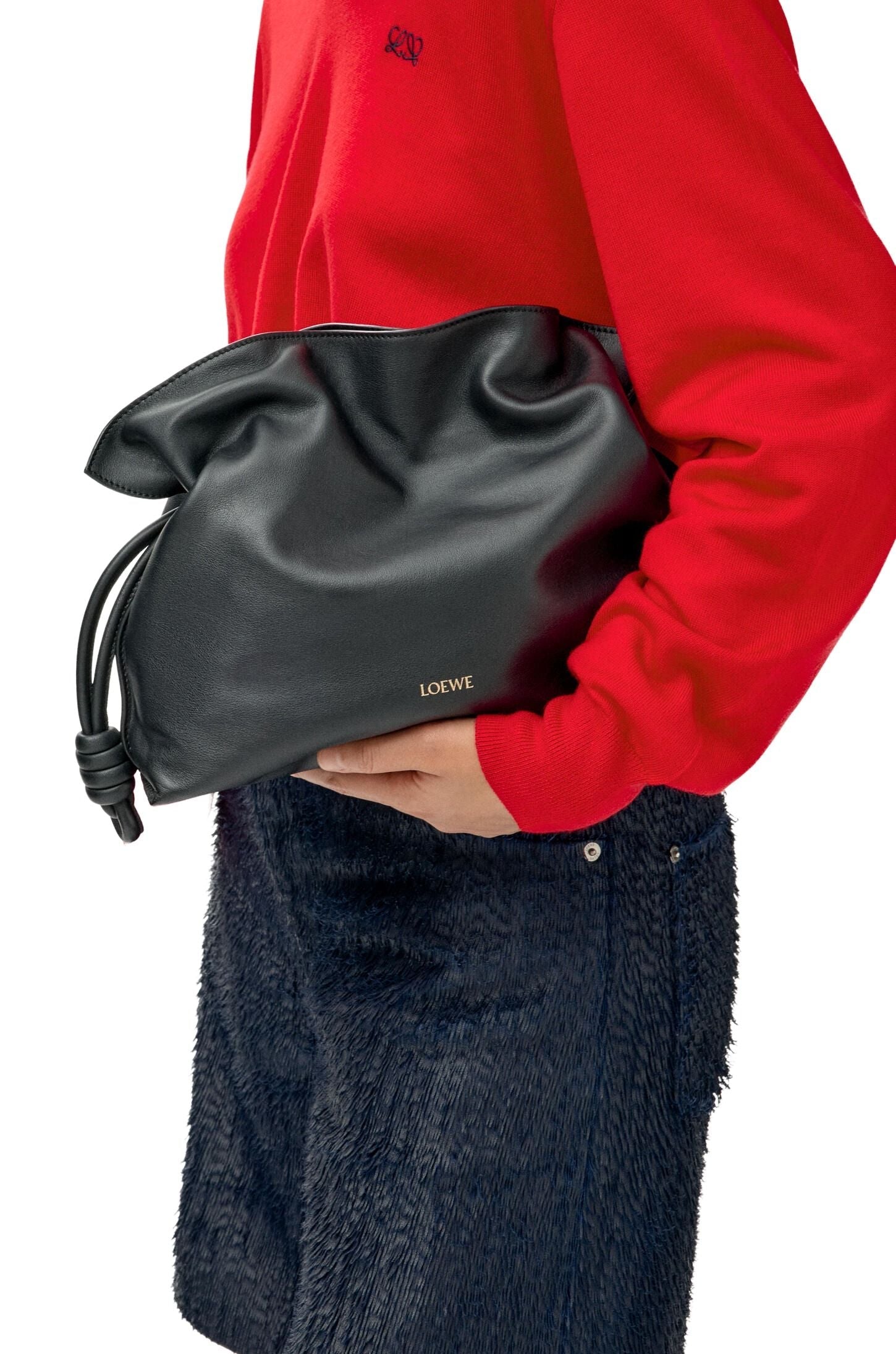 (WMNS) Loewe Medium Flamenco Clutch 'Black' A411FC1XD4-1100