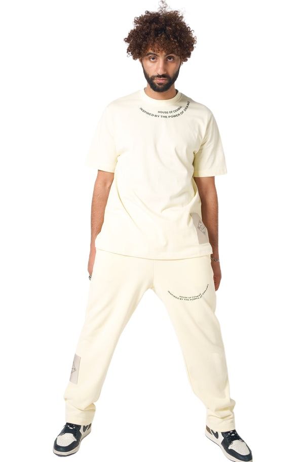 House of Cenmar Pants with Power Of Dreams Print 'Yellow' HOC-YJG