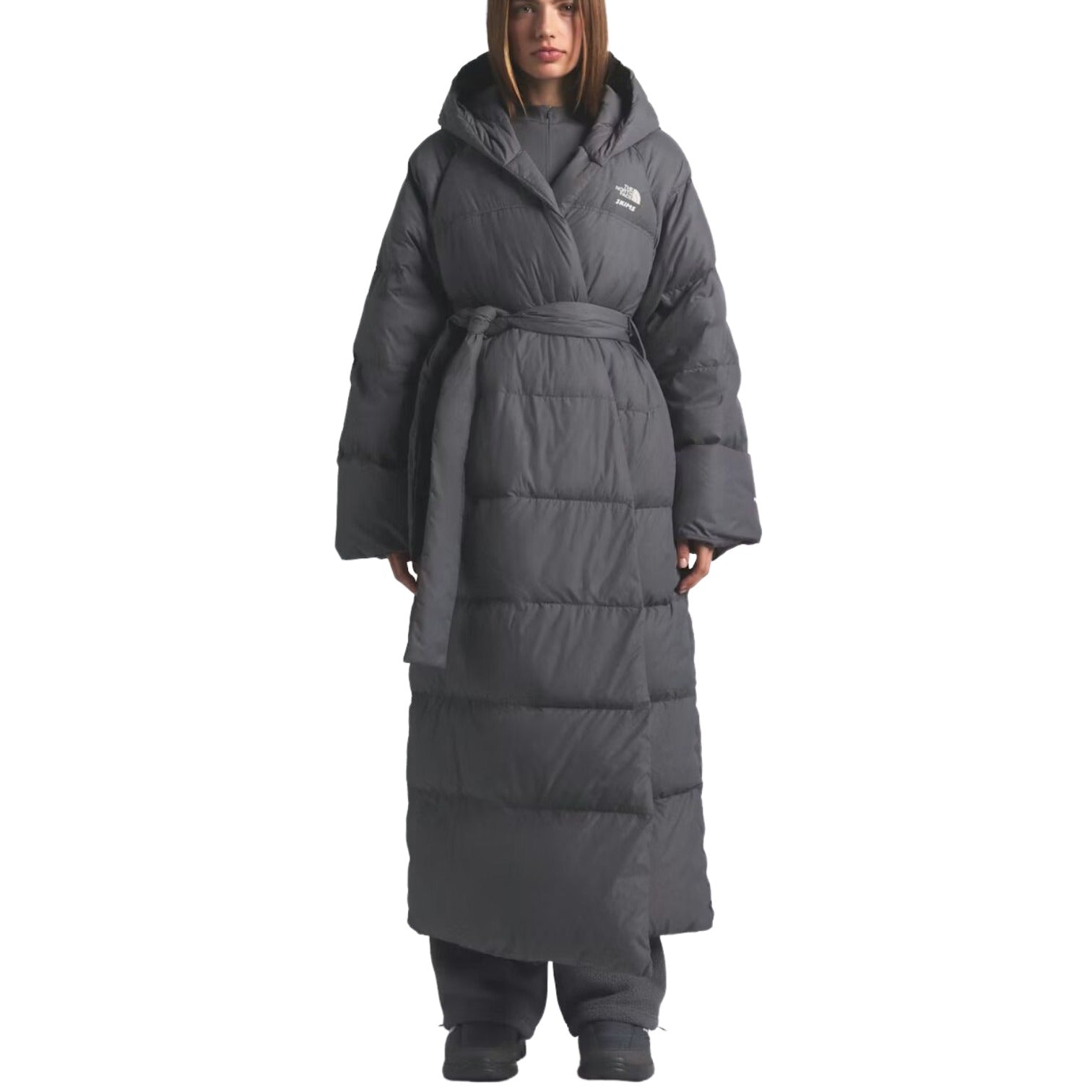 (WMNS) The North Face x SKIMS FW25 Nuptse Wrap Parka 'Gunmetal' NF0A8JJB-T8L