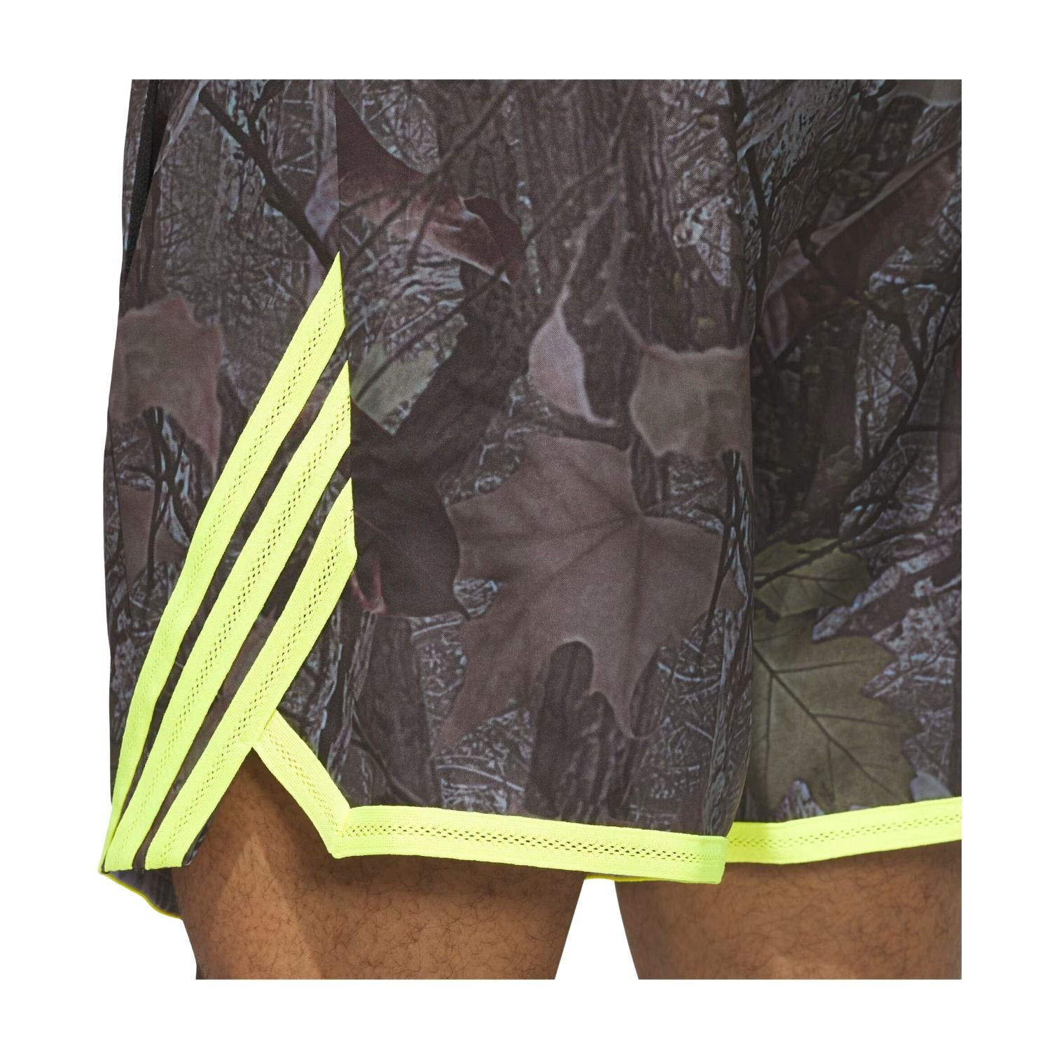 adidas Crazy Lite Camo AOP Shorts Asia Sizing 'Black Solar Lemon' KG4791