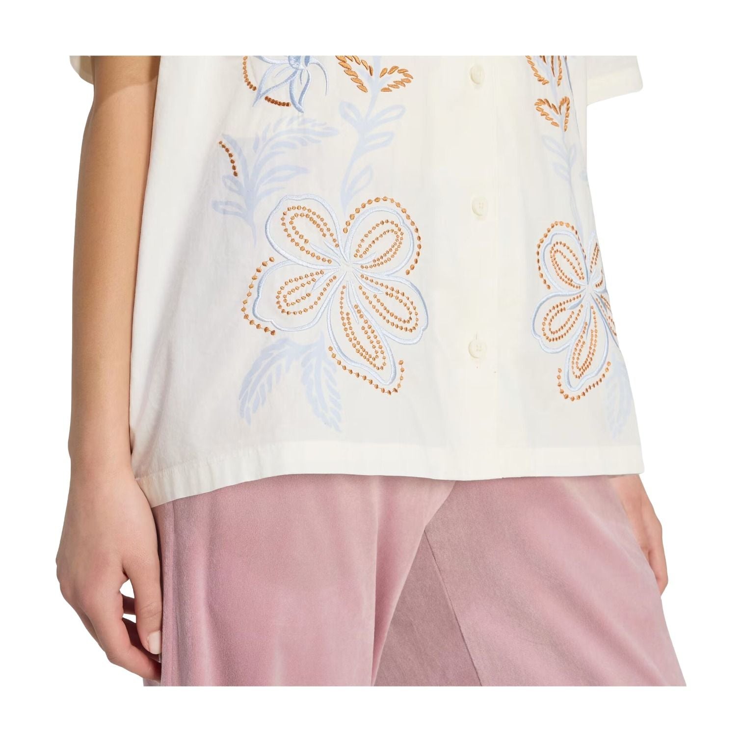 (WMNS) adidas Summer Glow Resort Shirt Asia Sizing 'Off White' KY3164
