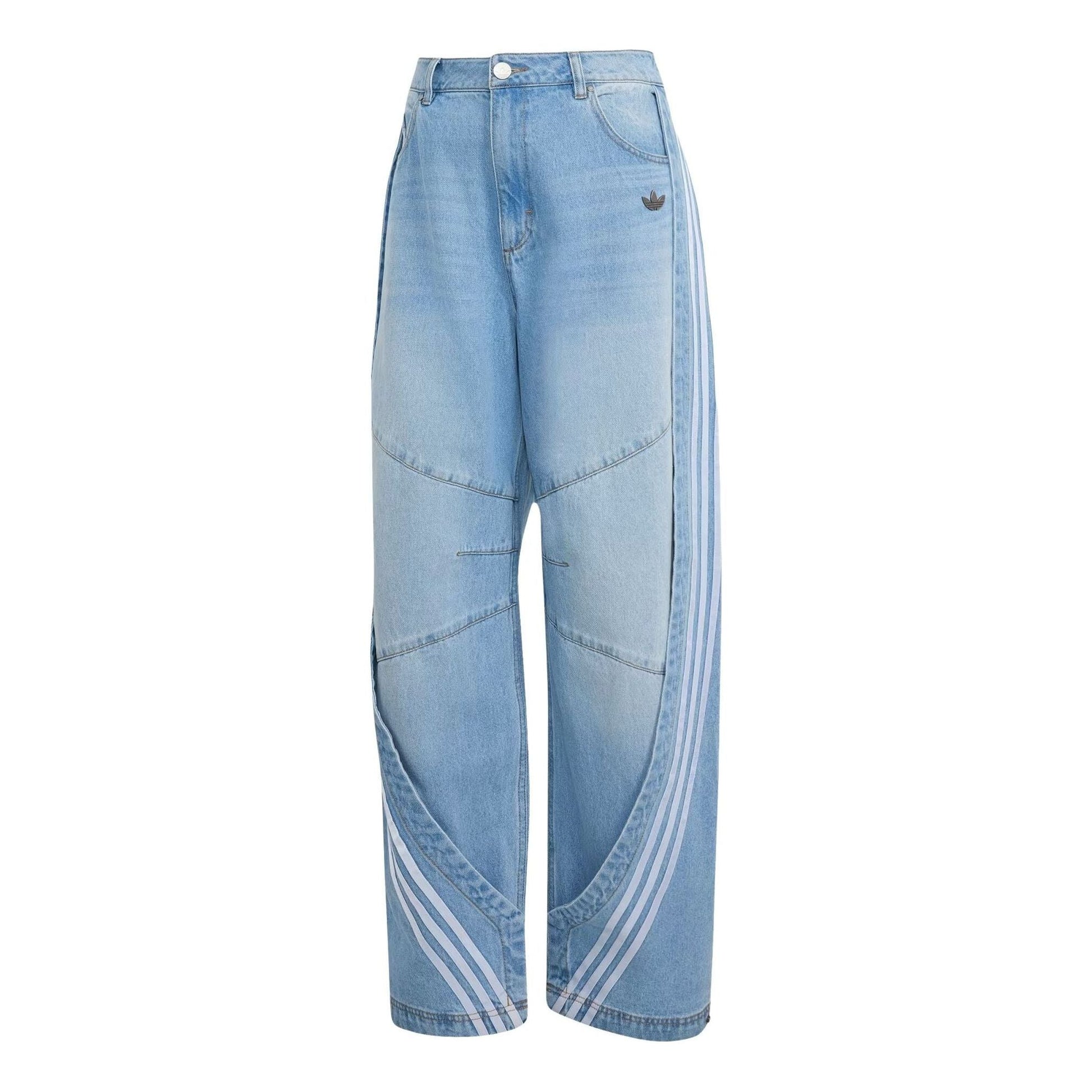 (WMNS) adidas adilenium 5.0 Banana Overlay Denim Pants 'Light Blue' KY5188