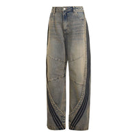 (WMNS) adidas adilenium 5.0 Banana Overlay Denim Pants 'Chalky Brown' KY5189