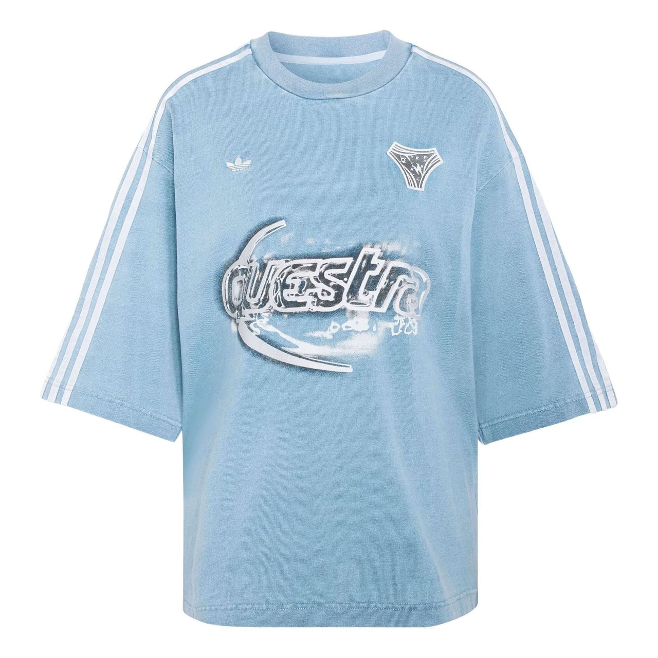 (WMNS) adidas adilenium Season 5 Oversized Denim T-Shirt 'Light Blue' KZ5011