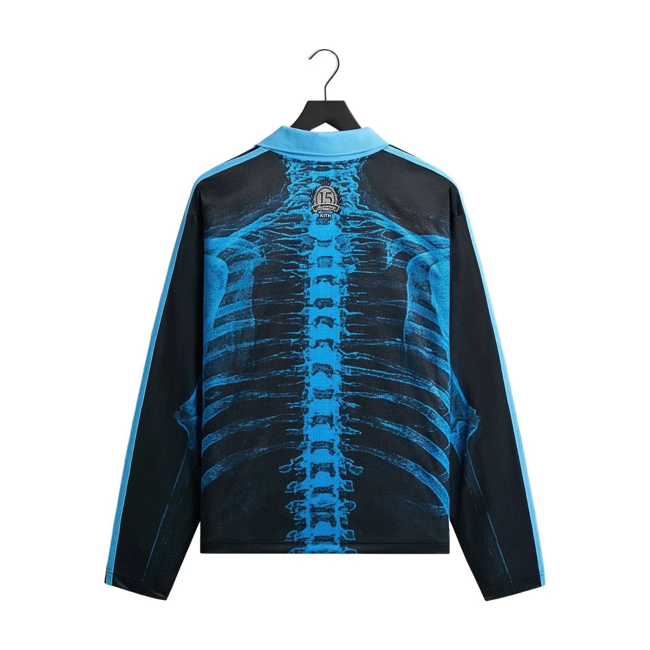 KITH x Messi for adidas Football Skeleton Goalkeeper Long Sleeve T-Shirt 'Black Blue' ADKR2693