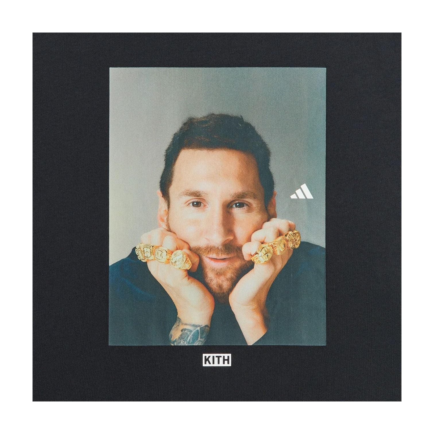 KITH x Messi for adidas Football Graphic T-Shirt 'Black' ADKU4263