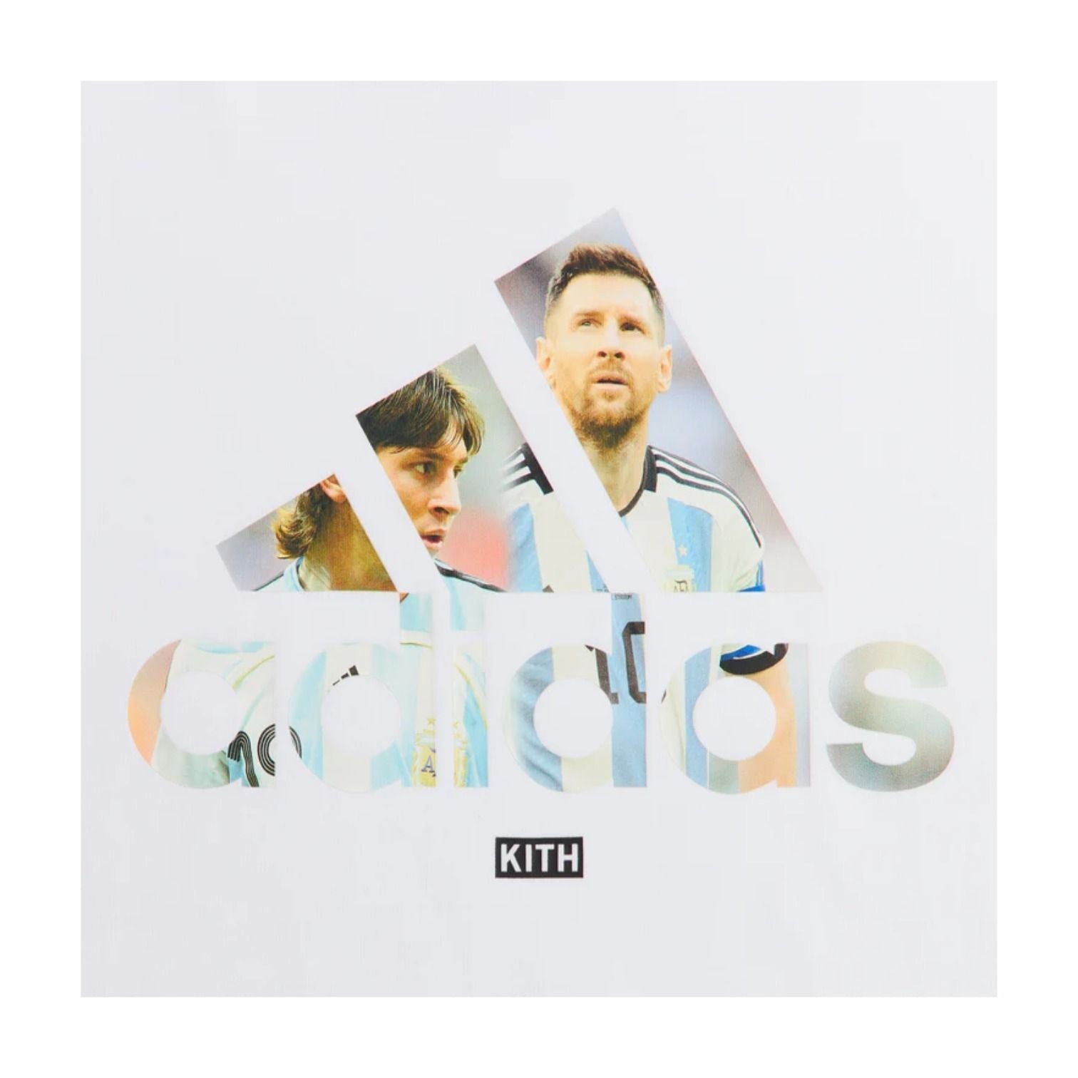 KITH x Messi for adidas Football Graphic T-Shirt 'White' ADKU4264